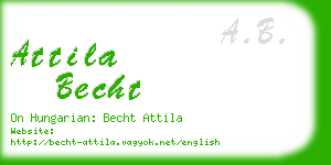 attila becht business card